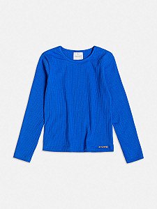 Blusa Basica Infantil Azul Bic Momi