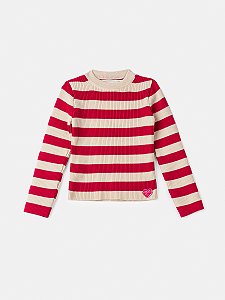 Blusa Infantil Tricot Listras Anime