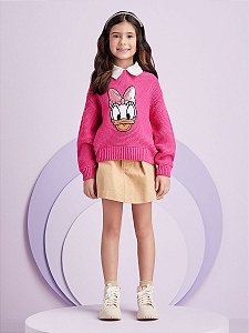 Shorts Saia Infantil Sarja Bege Momi