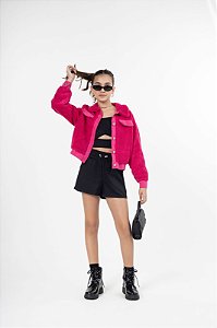 Jaqueta Teen Teddy Pink Bobbyluu