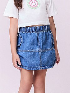 Saia Jeans Infantil Com Regulador Momi