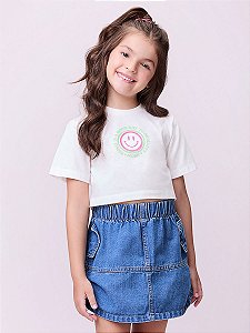 Blusa Infantil Com Patch Smile Momi