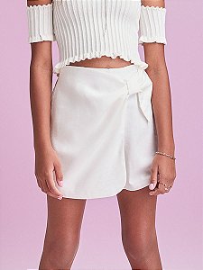 Shorts Saia Teen Laço Off I Am