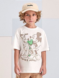 Camiseta Infantil Pluto E Mickey Youcci