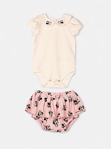 Conjunto Bebe Minnie Com Golinha Anime