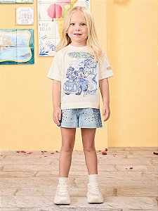 Blusa Infantil Minnie Mickey La Vacanza Anime
