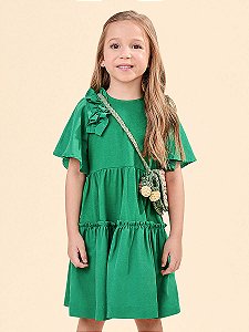 Vestido Infantil Petite Verde Puro Anime