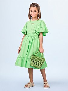 Vestido Infantil Verde Apple Mint Anime