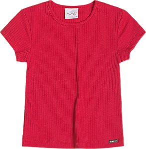 Blusa Infantil Canelada Vermelha Momi