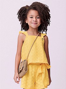 Conjunto Infantil De Laise Amarelo Sol Momi