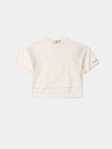 Blusa Infantil Perola Com Strass Anime