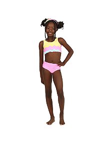 Biquini Cropped Infantil Luna Laser Siri
