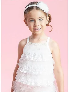 Blusa Infantil Babados Renda E Tule Pituchinhus