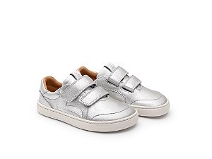 Sapatenis Infantil Prata Em Couro Tip Toye Joye