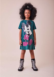 Vestido Infantil Mickey Mouse Verde