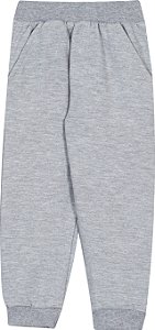 Calça Moletom Infantil Unissex Cinza