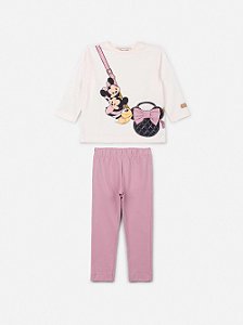 Conjunto Infantil Legging Minie Rosa Anime