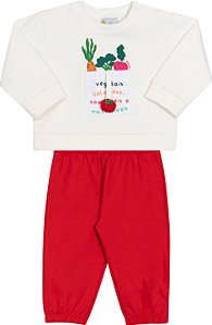Conjunto Moletom Infantil Vegetais Coloridos
