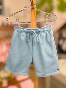 Short Infantil Moletinho Azul Claro