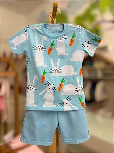 Camiseta Infantil Coelho Key Blue