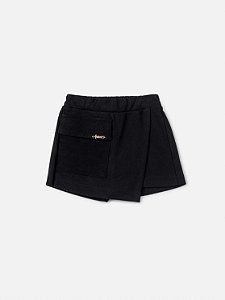 Shorts Saia Infantil Preto Anime