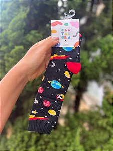 Meia Infantil 3/4 Galaxia Cantarola