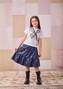 Blusa Infantil Laço Estampa Minnie Anime