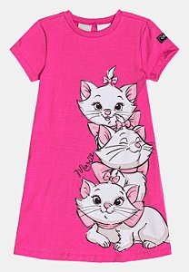 Vestido Infantil Gatinhas Marie Pink Momi