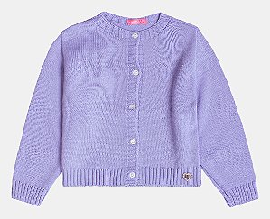 Casaco De Tricot Infantil Lilas Momi
