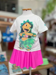 Blusa Infantil Lilo E Stitch Dançando Anime