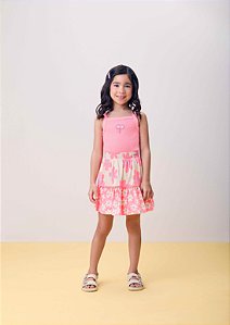 Conjunto Infantil Com Regata Floral Momi