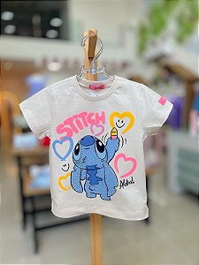 Blusa Infantil Stitch Aloha Bege Momi