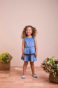 Conjunto Jeans Infantil Com Fenda Anime