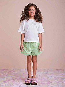 Shorts Sarja Infantil Verde Pistache Anime