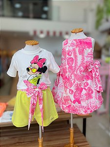 Conjunto Infantil Minnie Faixa Anime