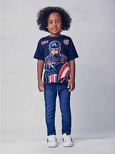 T-shirt Infantil Marvel Marinho Youccie