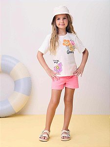 Blusa Infantil Smile Com Strass Momi