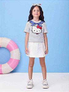 Conjunto Infantil Listras Hello Kitty