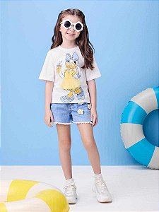 Blusa Infantil Daisy Com Babadinhomomi