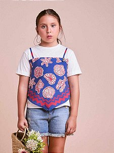 Blusa Infantil Lenco Perola Anime