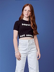 T Shirt Baby Tee Sorry Preta I Am