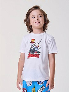 Conjunto Infantil Marvel  Bermuda Estampada Bimbi