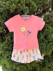 Conjunto Infantil Sorvete Na Mão Jaca Lele