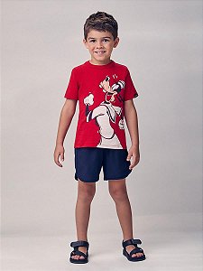 Conjunto Infantil Vermelho Pateta Youccie