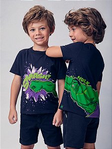 Camiseta Infantil Hulk Preto Youccie