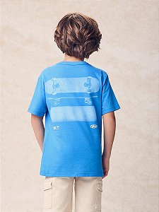 Camiseta Infantil Azul Arte Skate Youccie