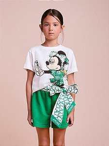 Conjunto Infantil Self Minnie Verde Anime