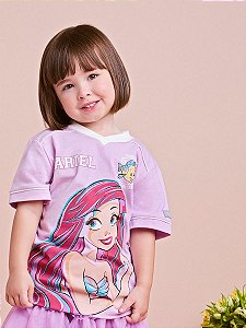 Blusa Infantil Pequena Sereia Orquidea Anime