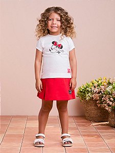 Conjunto Infantil Minnie Shorts Saia Anime