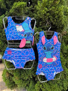 Biquini Infantil Stitch Orelhas Anime